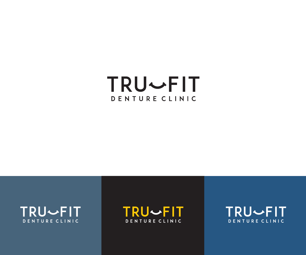 Logo-Design von bijuak für Tru-Fit Denture Clinic | Design #26395680