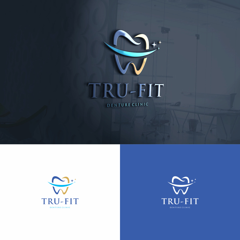 Diseño de Logo por jo.art para Tru-Fit Denture Clinic | Diseño #26432040