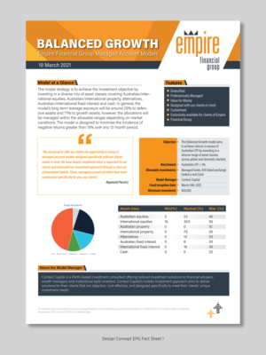 Client Fund Fact Sheet Flyer - Investment Advisory | Broschüren-Design von D Creative