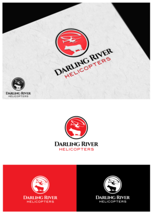 Darling River Helicopters | Logo Design by goranvisnjic82