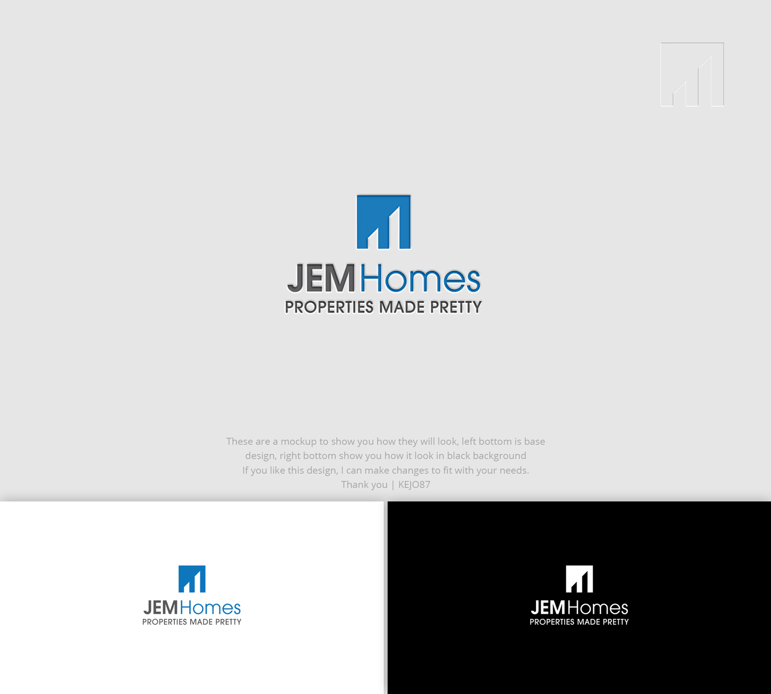 Logo Design by Kejo87 for JEM Homes | Design #26401222