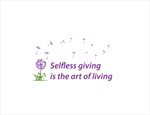 Inspiring words such as: “Selfless giving is the art of living” or “He who serves the most, reaps the most” or “We rise by lifting others” or “A benefactor is a representative of God.” | Logo Design by BNdesigner