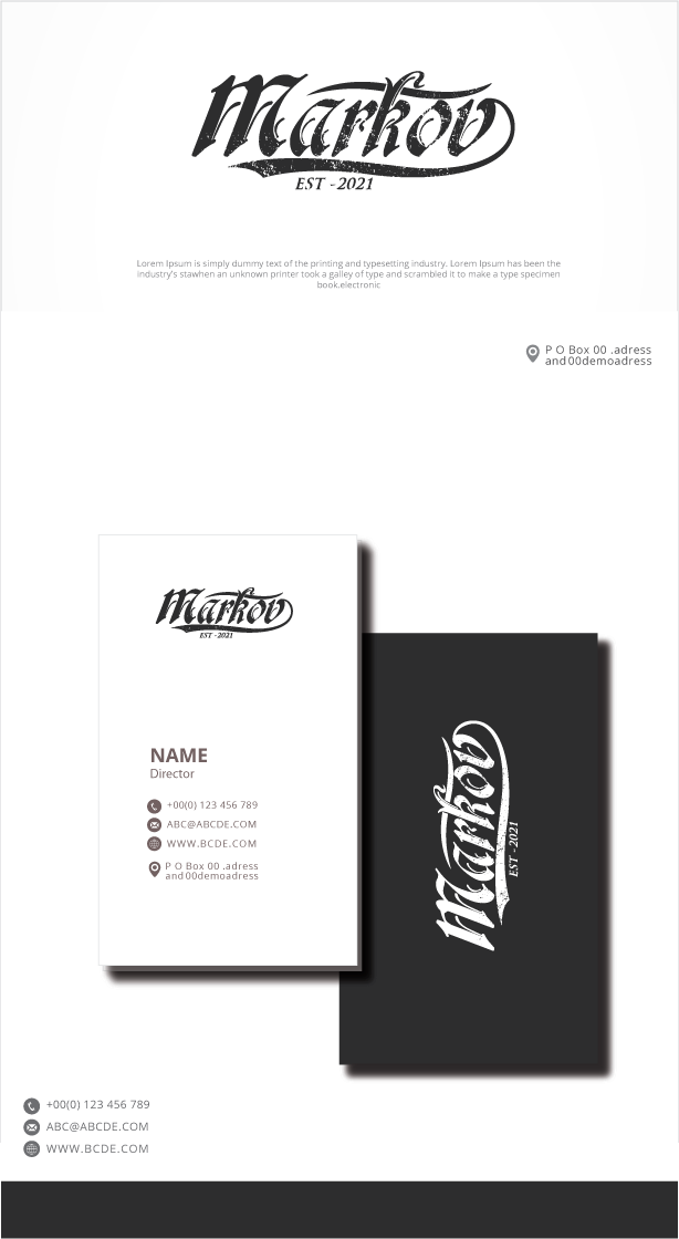 Logo Design by graphicevolution for Markov Clothing | Design #26403998