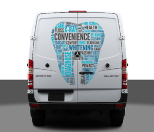 Tooth Shaped Vision Board for Mobile Dental Hygiene Practice  | Diseño Gráfico por Logo Blox