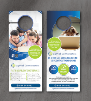 Startup internet service provider needs door hanger and post card design | Diseño de Flyer por alex989