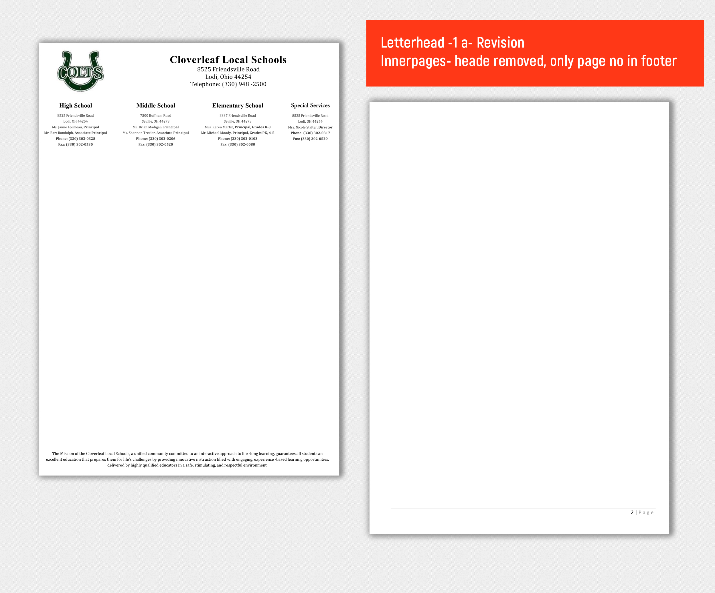 Briefkopf-Design von Expert Designer für Cloverleaf Local Schools | Design #26434857