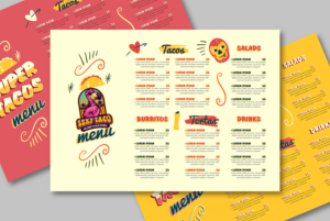 creative menu design for a fun taco restaurant | Menu Design by CreaTVIT