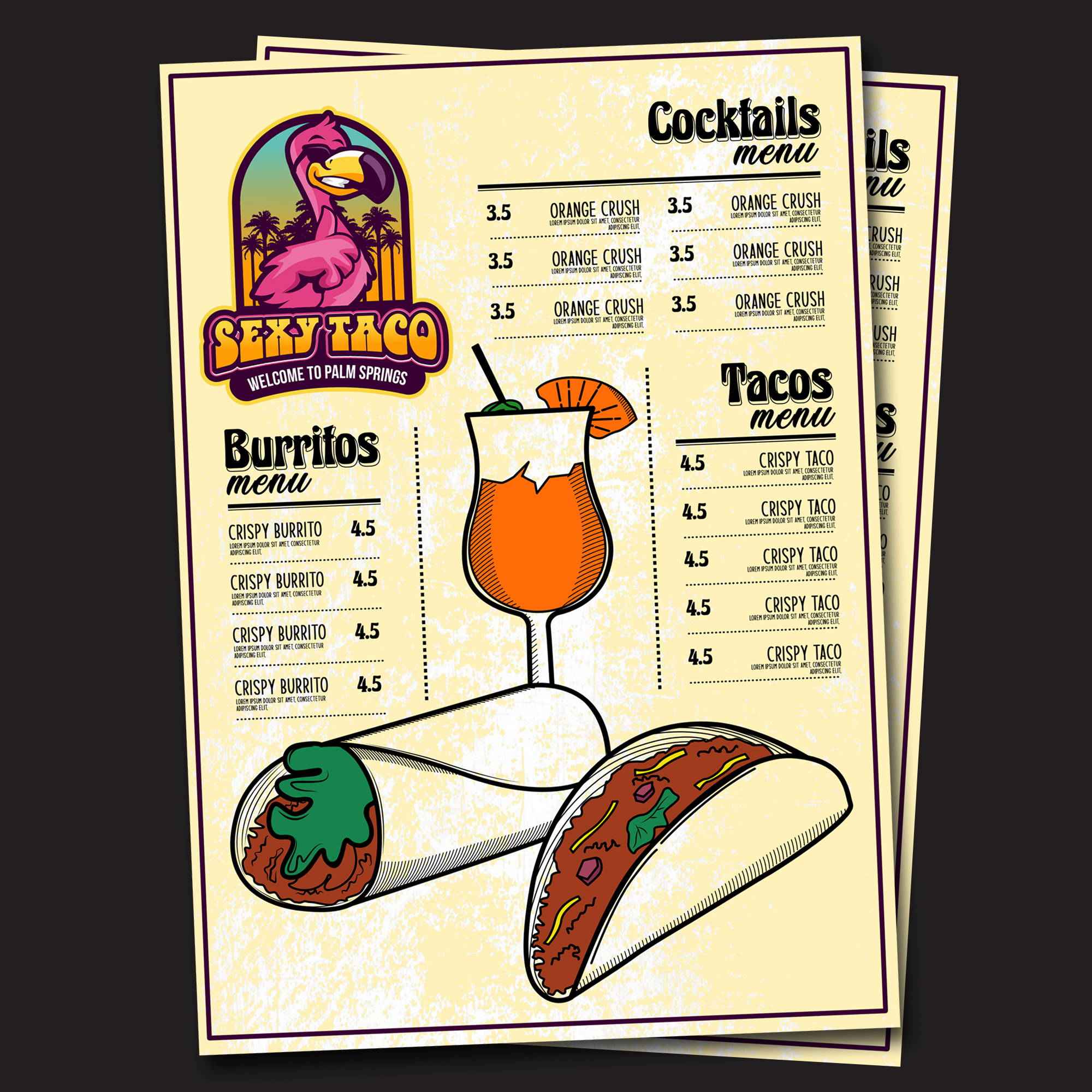 Menu Design by Ong for this project | Design #26434162