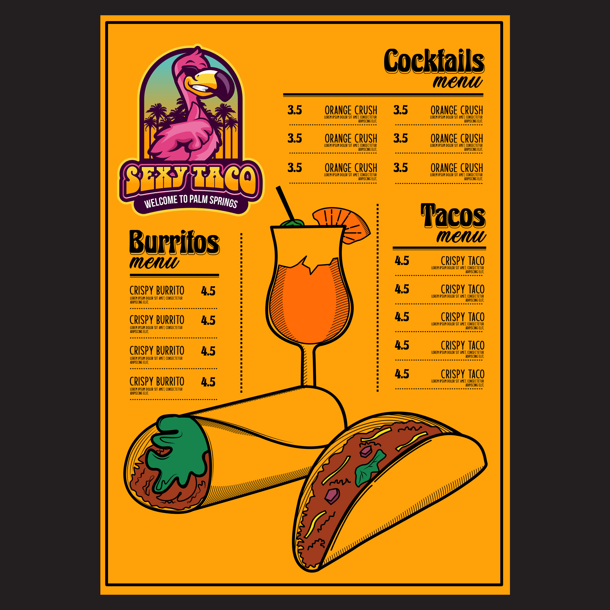 Menu Design by Ong for this project | Design #26434187