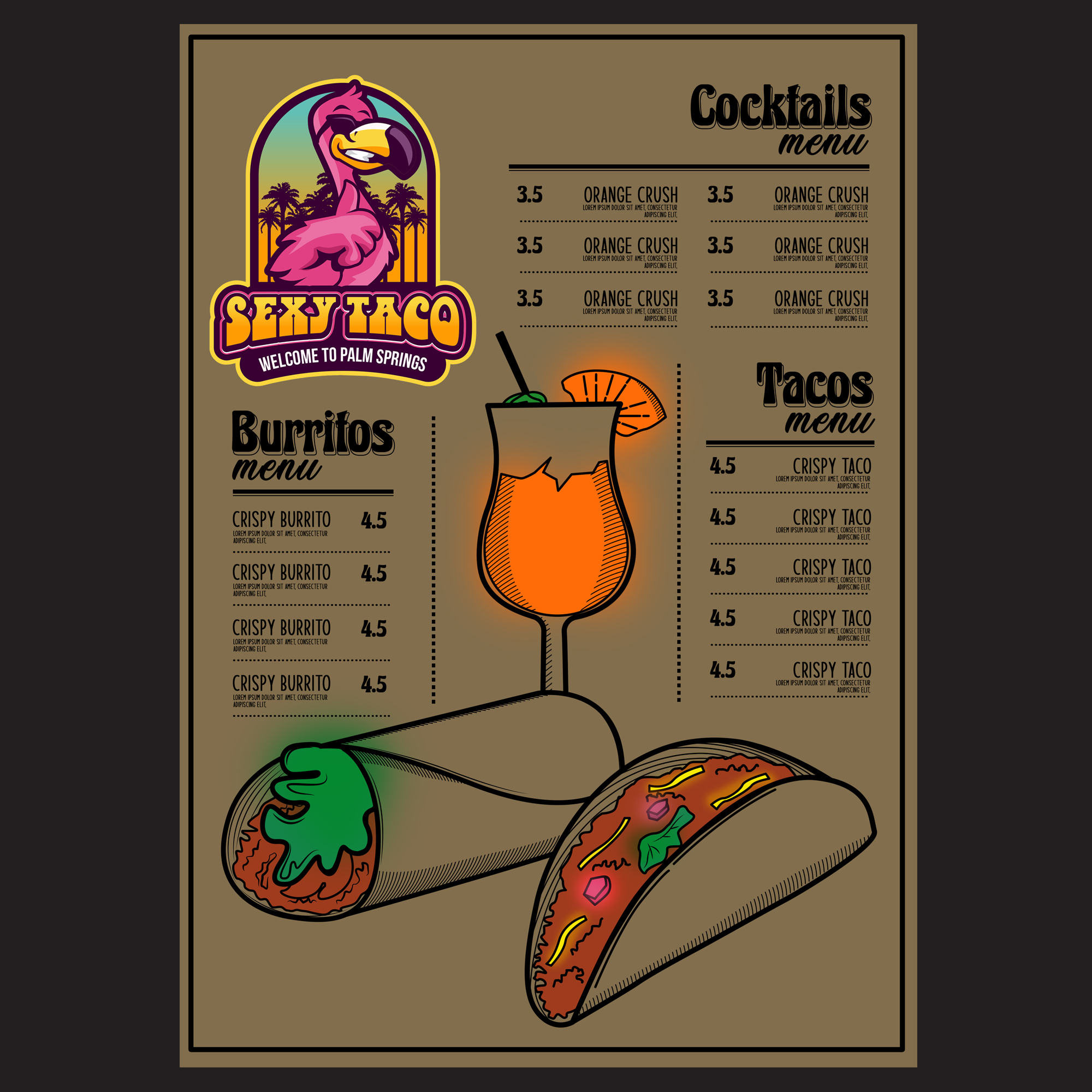 Menu Design by Ong for this project | Design #26434509