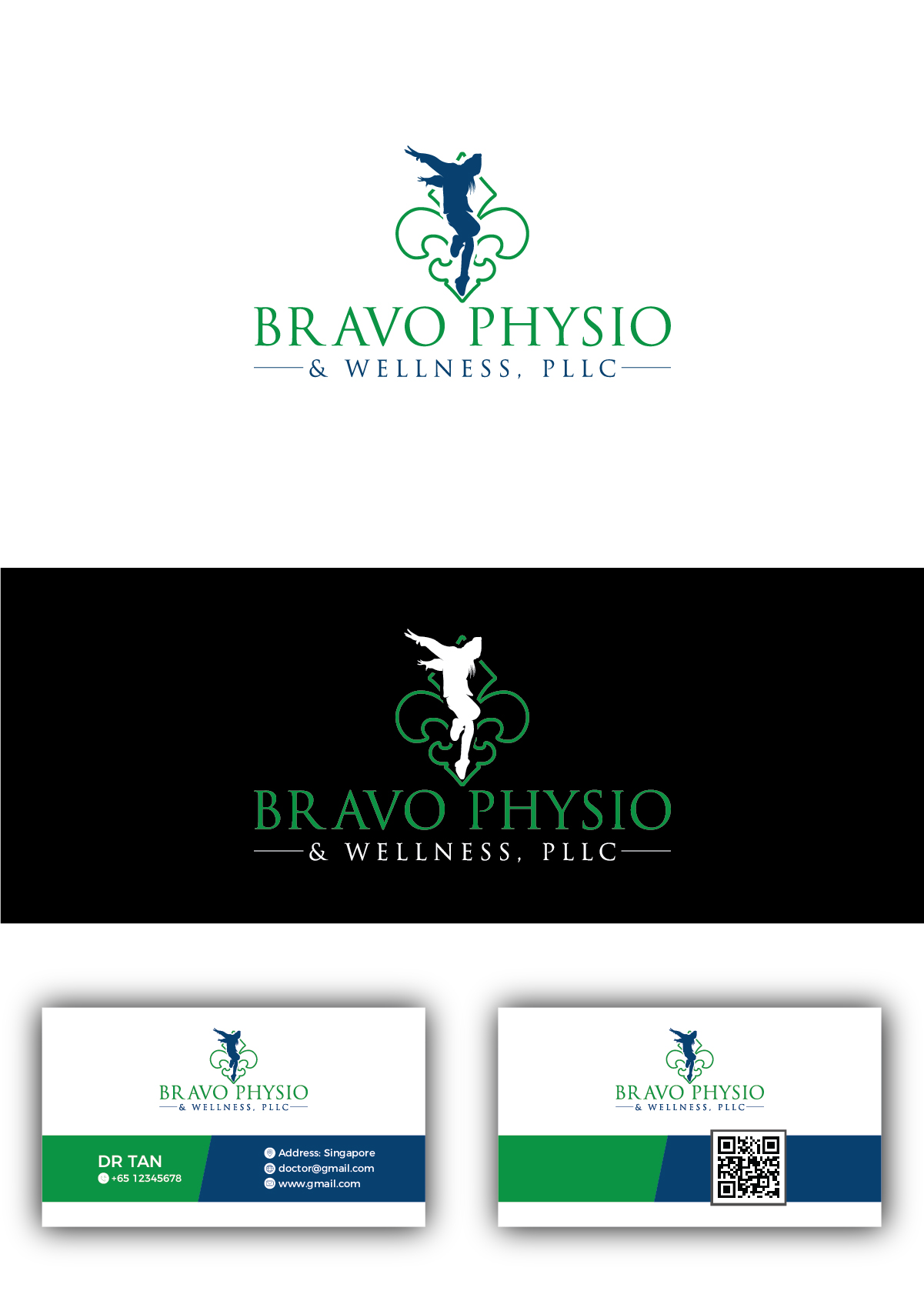 Logo Design by Deziners Zone for Bravo Physio & Wellness, PLLC | Design #26408492