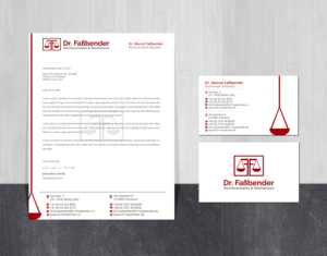 Letterhead Design by Creations Box 2015 for Dr. Fassbender Rechtsanwaelte & Mediatoren | Design: #26417154