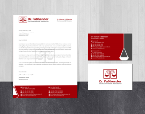 Letterhead Design by Creations Box 2015 for Dr. Fassbender Rechtsanwaelte & Mediatoren | Design: #26417155