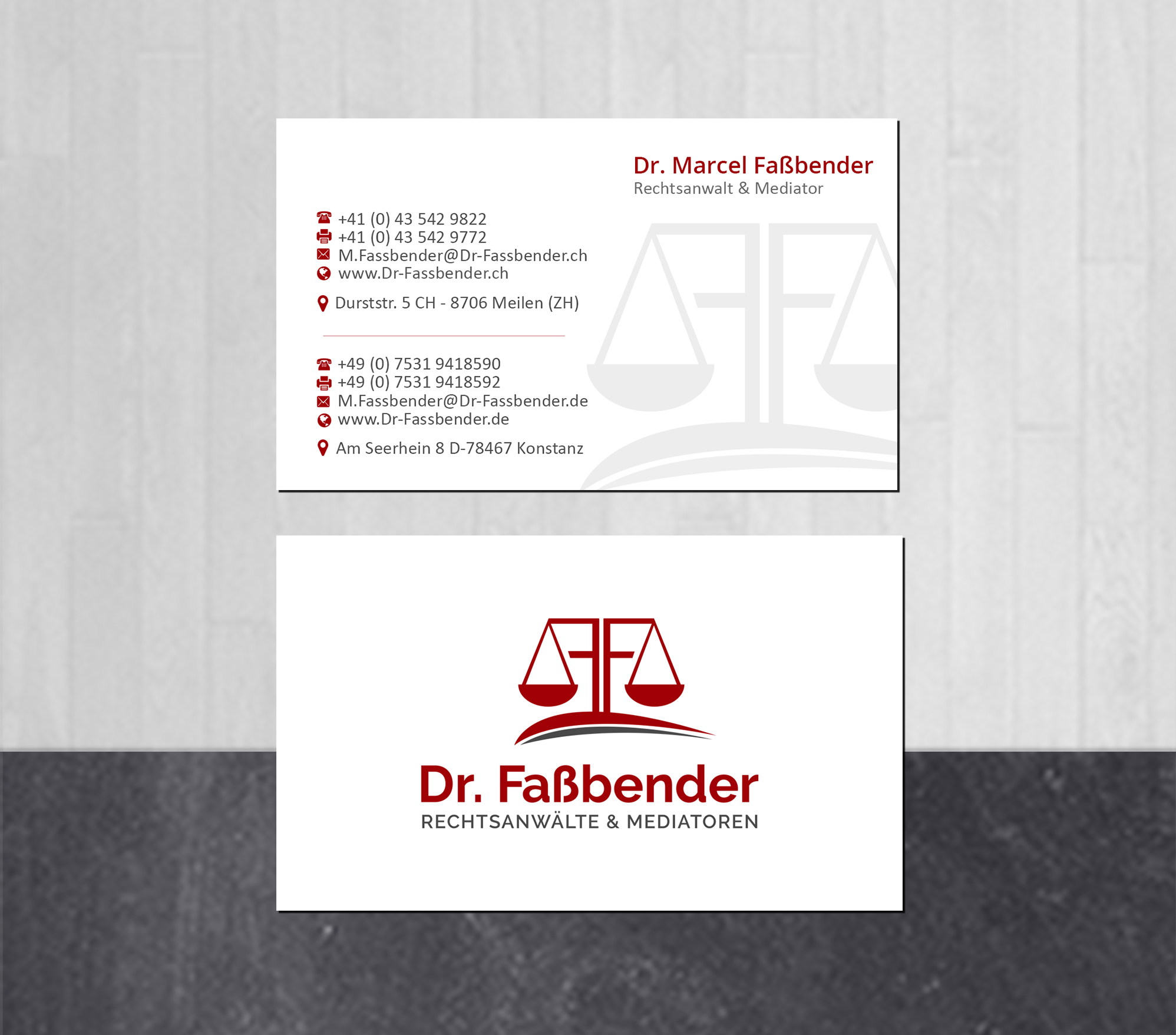 Briefkopf-Design von Creations Box 2015 für Dr. Fassbender Rechtsanwaelte & Mediatoren | Design #26422987