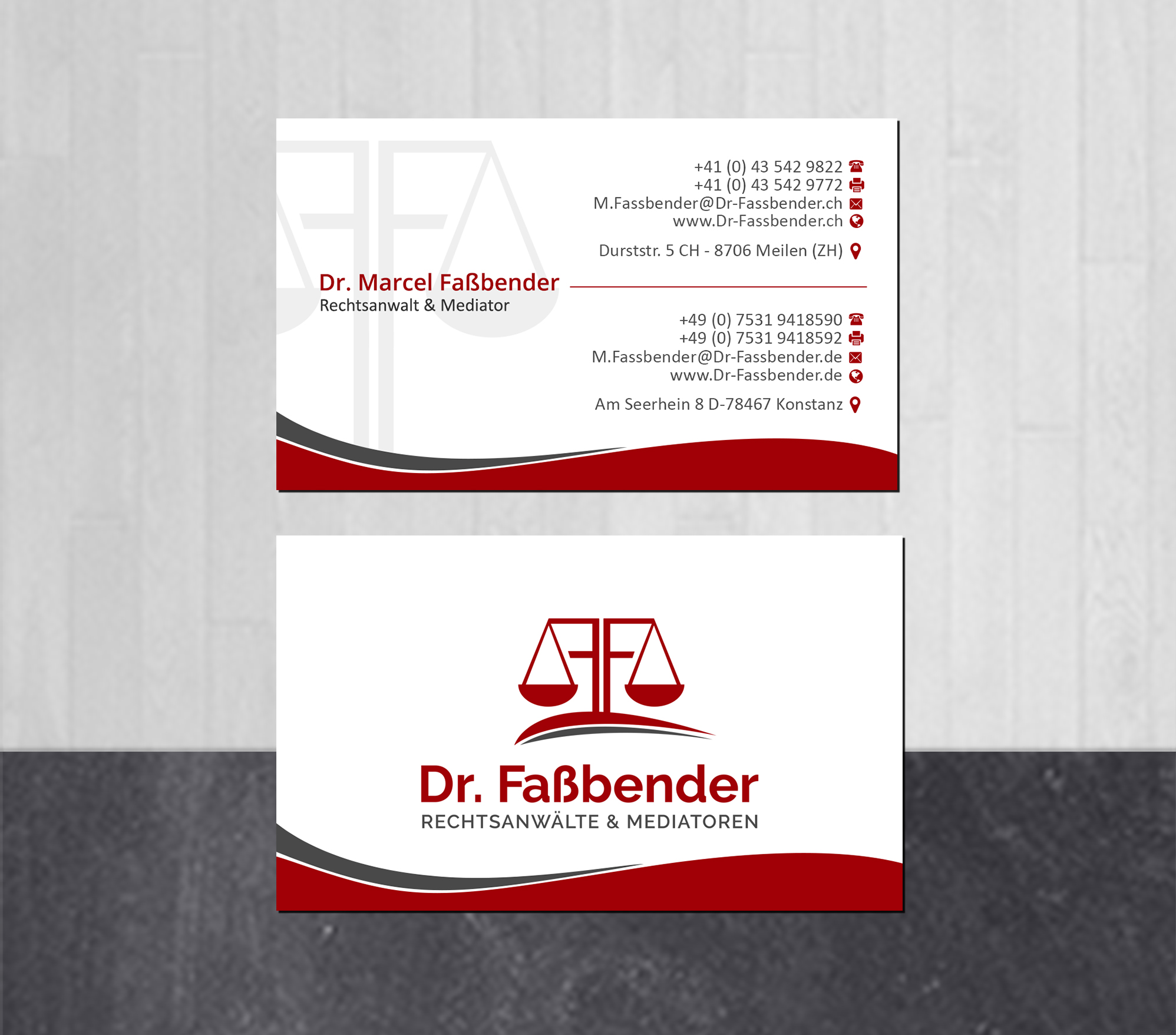 Letterhead Design by Creations Box 2015 for Dr. Fassbender Rechtsanwaelte & Mediatoren | Design #26422988