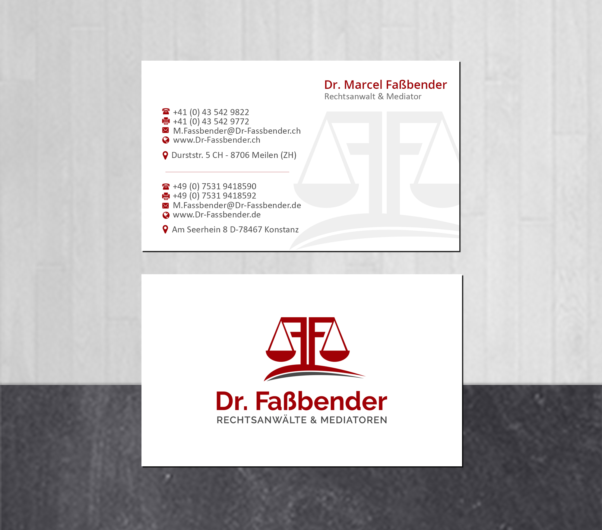 Letterhead Design by Creations Box 2015 for Dr. Fassbender Rechtsanwaelte & Mediatoren | Design #26423265
