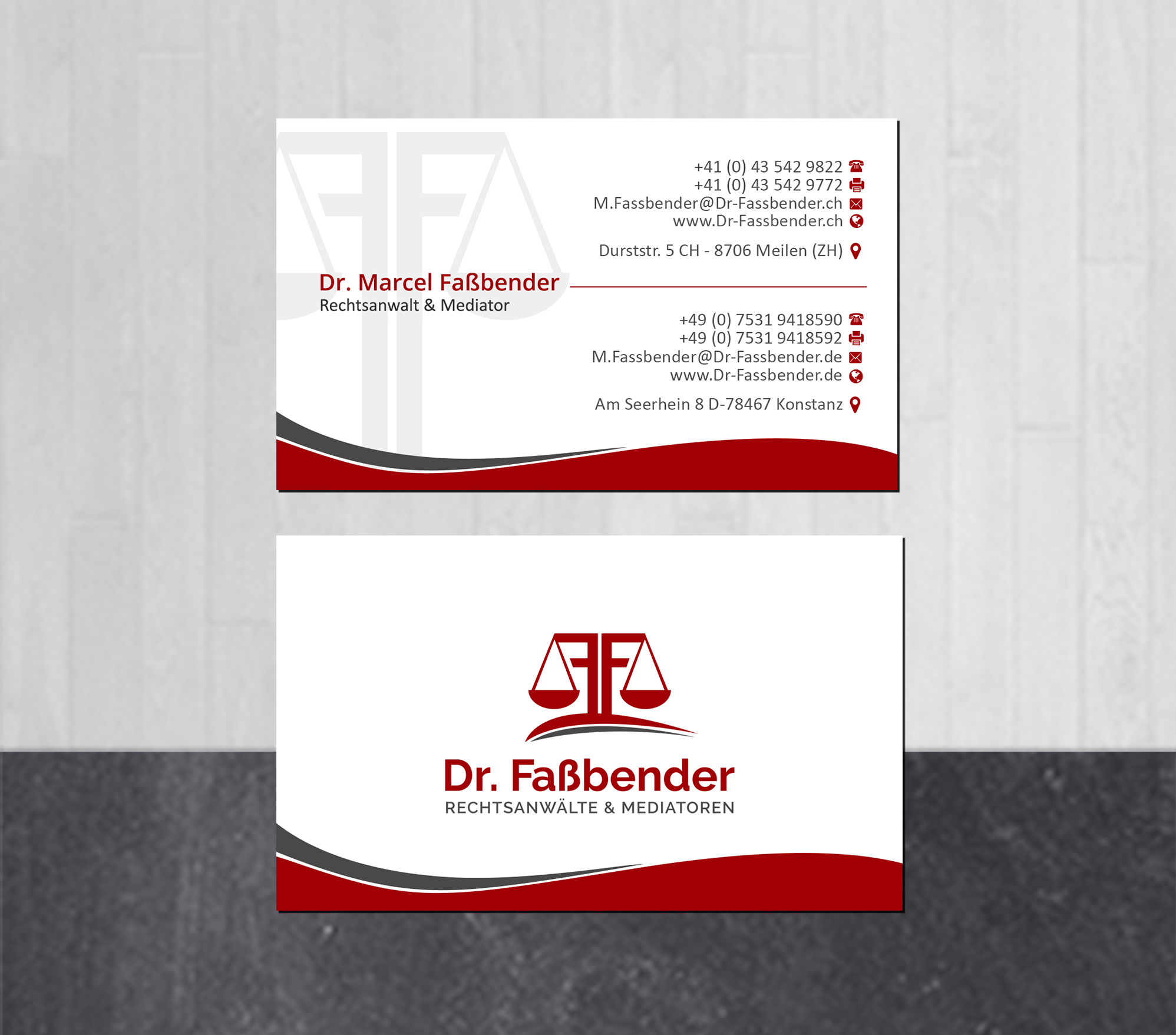 Letterhead Design by Creations Box 2015 for Dr. Fassbender Rechtsanwaelte & Mediatoren | Design #26423269