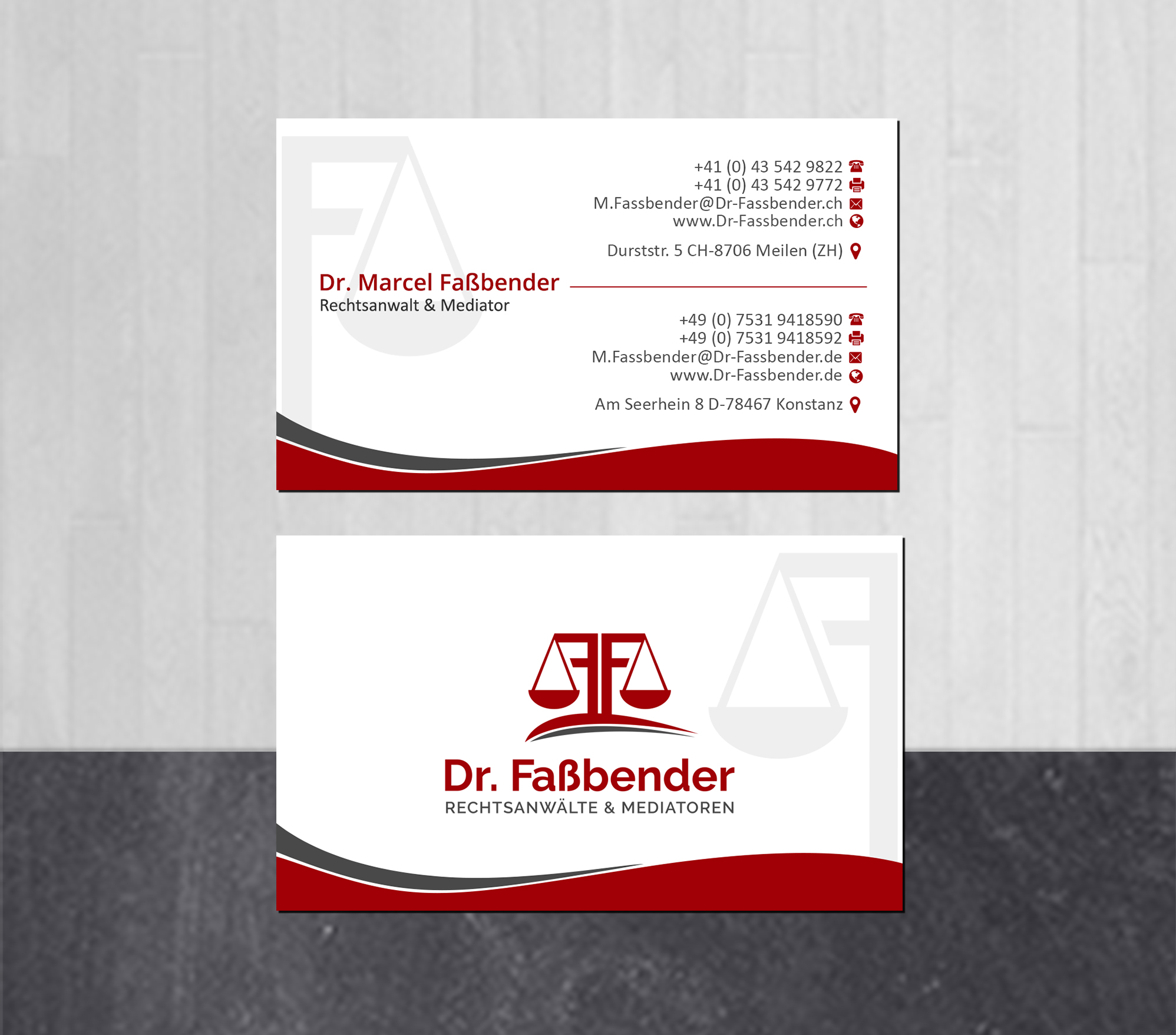 Letterhead Design by Creations Box 2015 for Dr. Fassbender Rechtsanwaelte & Mediatoren | Design #26430088