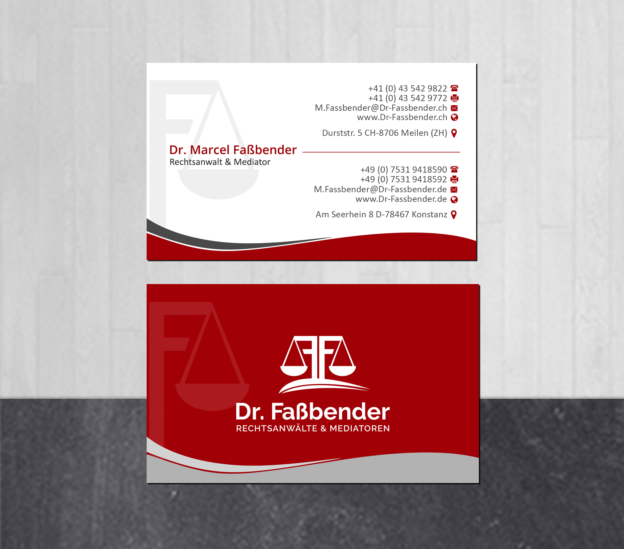 Letterhead Design by Creations Box 2015 for Dr. Fassbender Rechtsanwaelte & Mediatoren | Design #26430446