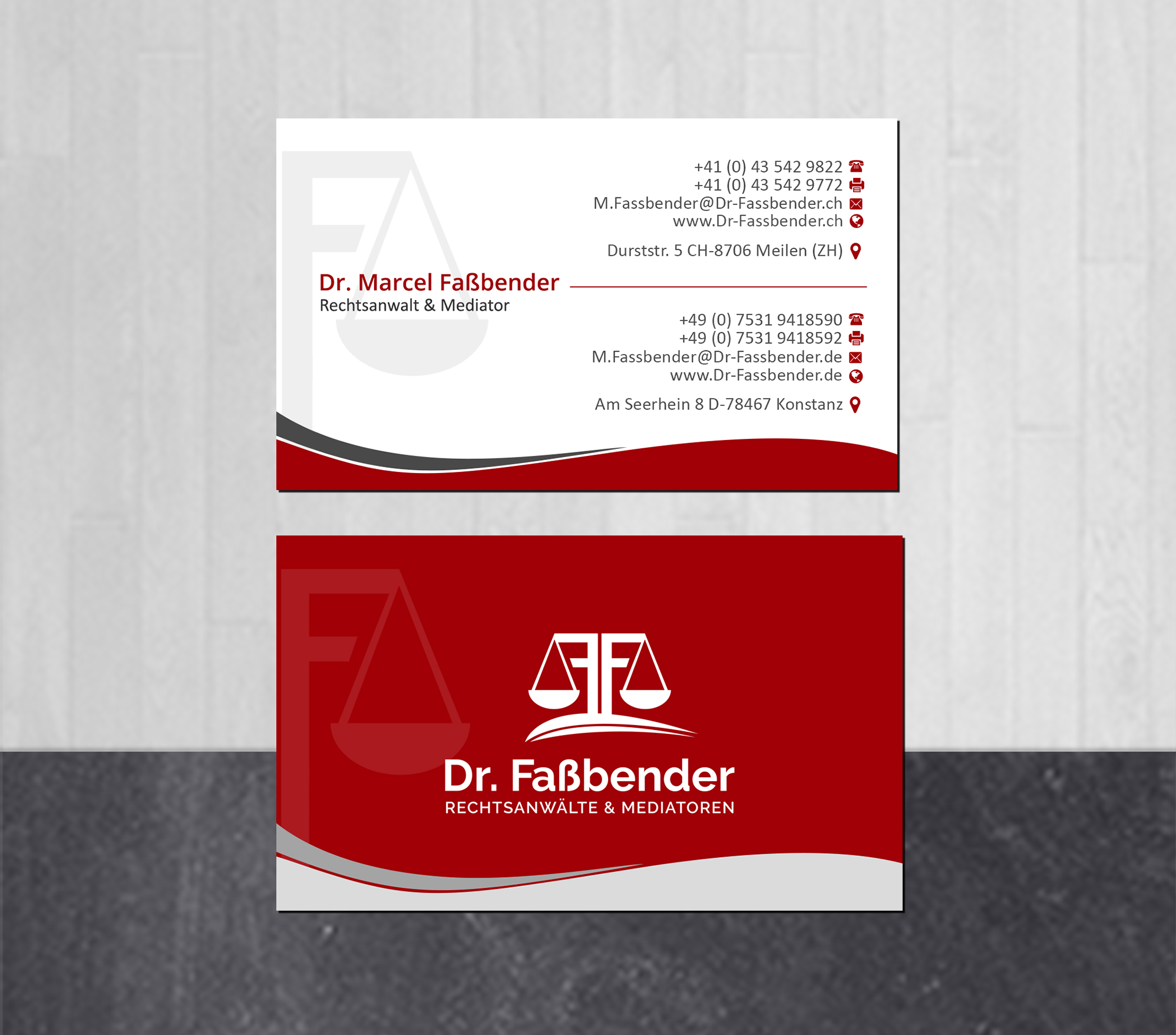 Letterhead Design by Creations Box 2015 for Dr. Fassbender Rechtsanwaelte & Mediatoren | Design #26430448