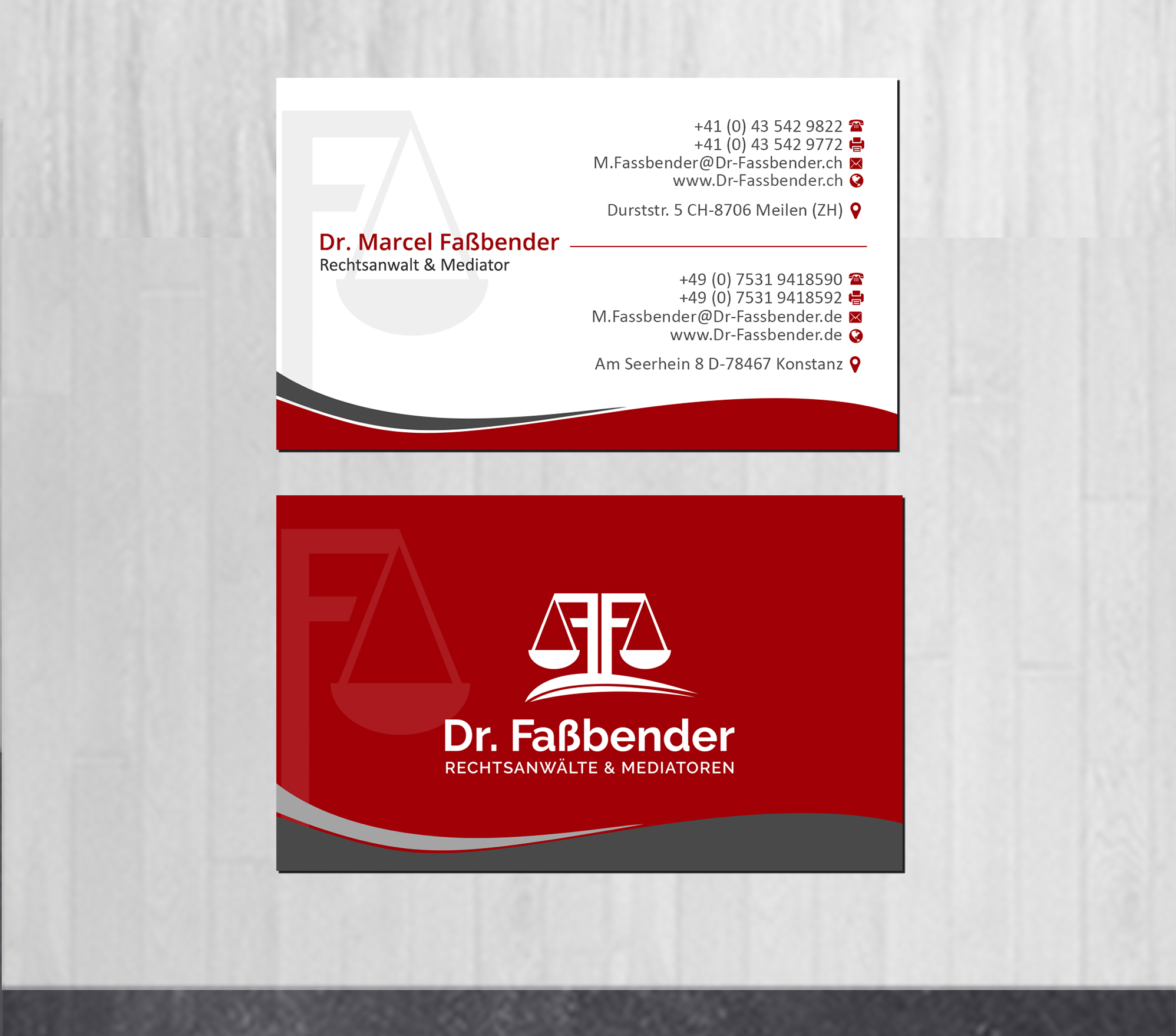 Letterhead Design by Creations Box 2015 for Dr. Fassbender Rechtsanwaelte & Mediatoren | Design #26435362