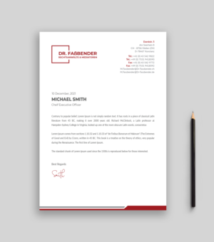 Letterhead Design by Musa. A for Dr. Fassbender Rechtsanwaelte & Mediatoren | Design: #26429307