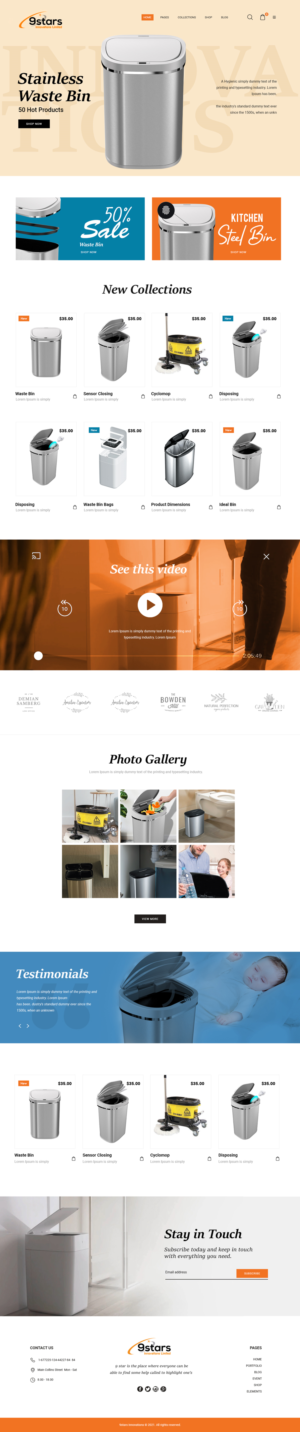 Shopify - Ecommerce website for 9stars Innovations | Diseño de Shopify por ag622988