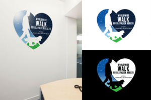 "Worldwide Walk for Cavalier Health"  "ACKCSC Charitable Health Trust" | Logo Design by MT