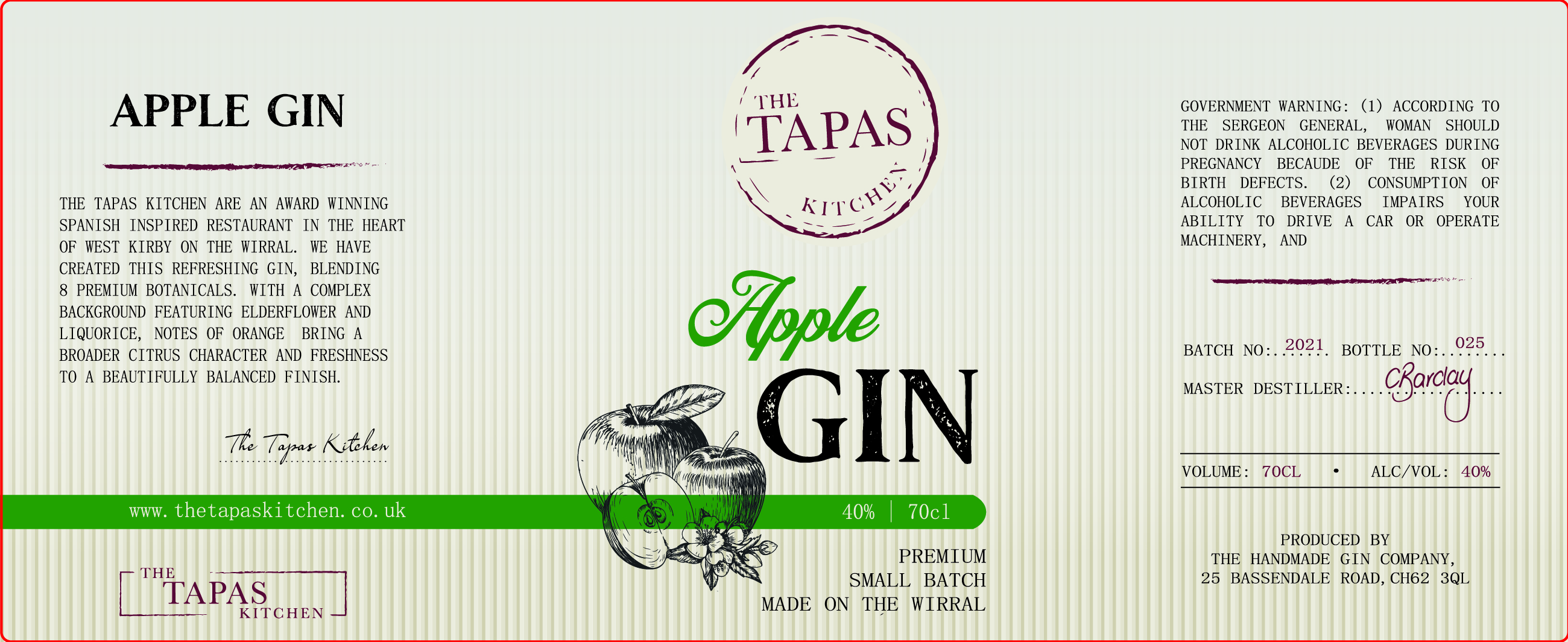 Etikett-Design von KDESIGN 2 für The Handmade Gin Company | Design #26626333