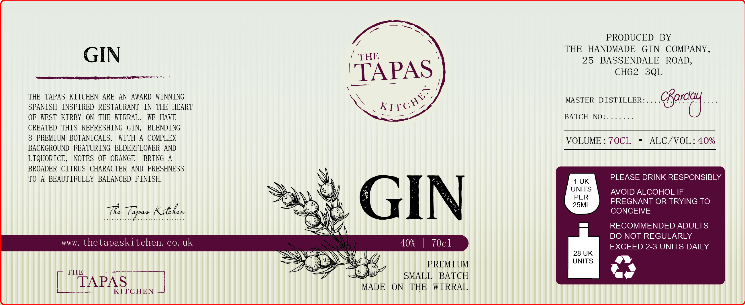 Etikett-Design von KDESIGN 2 für The Handmade Gin Company | Design #26694140