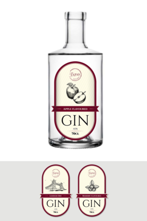 Gin Bottle label design | Design Étiquette par Fat Bat Man