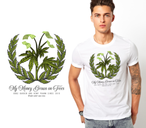 My money Grows on Cannabis trees | T-shirt Design by FutureDesigne