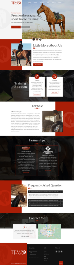 Website design for dressage horse training business | Web-Design von sai.designer87