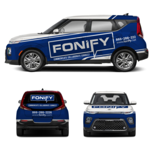Telecommunications Business Car Wrap | Diseño de Rotulación de Vehículo por Yoga Tri