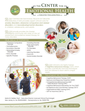 Flyer Design by Dasa for The Center for Emotional Health of Greater Philadelphia | Design: #26455515