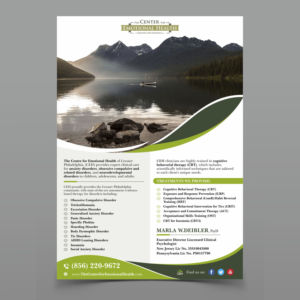 Design de Flyer par Fat Bat Man pour The Center for Emotional Health of Greater Philadelphia | Design #26429817