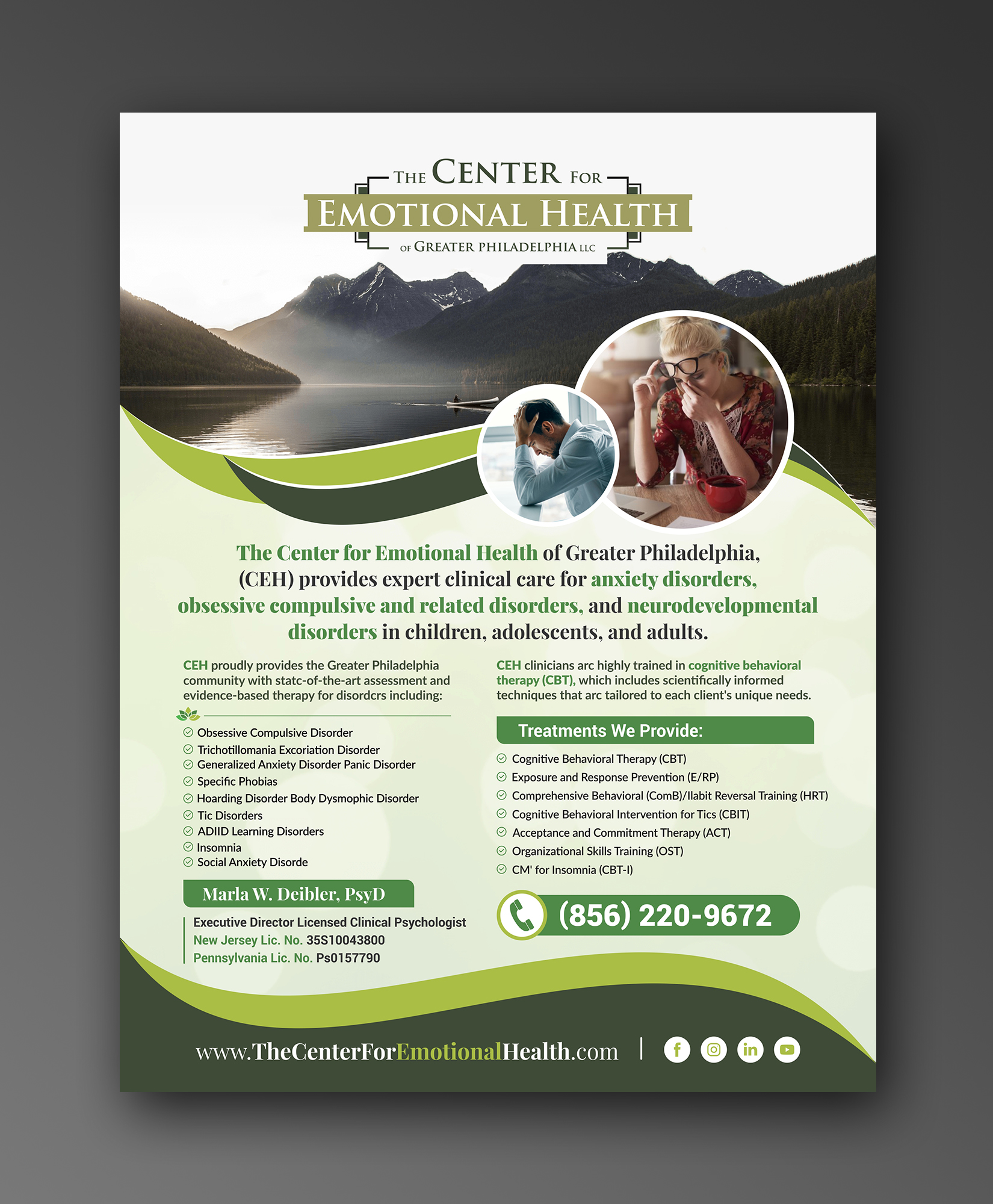 Flyer Design by ecorokerz for The Center for Emotional Health of Greater Philadelphia | Design #26430472