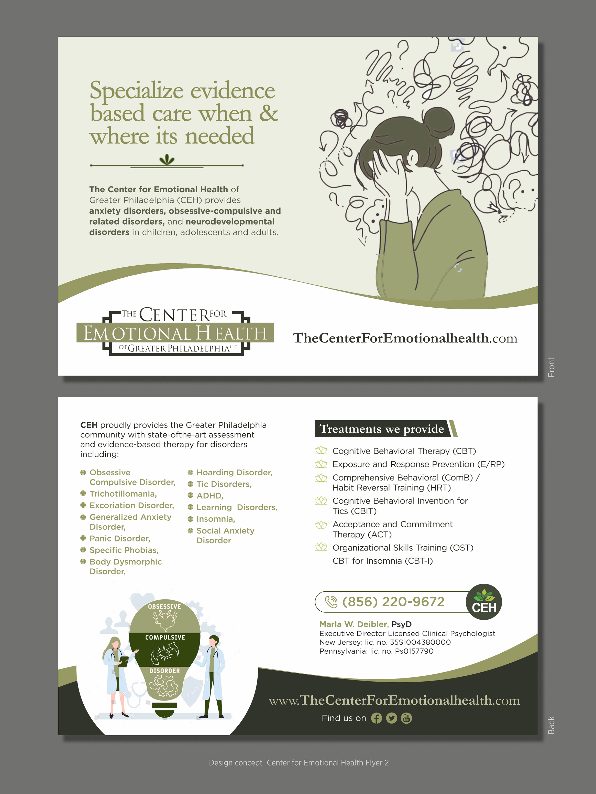 Flyer Design by D Creative for The Center for Emotional Health of Greater Philadelphia | Design #26438014