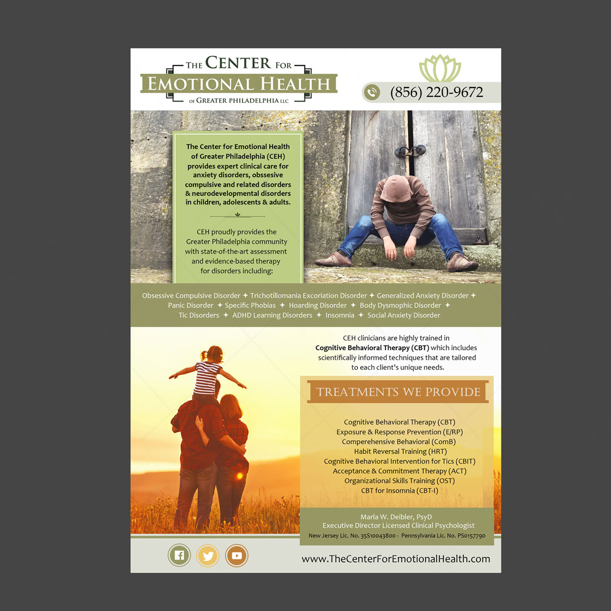 Diseño de Flyer por DA. para The Center for Emotional Health of Greater Philadelphia | Diseño #26454203