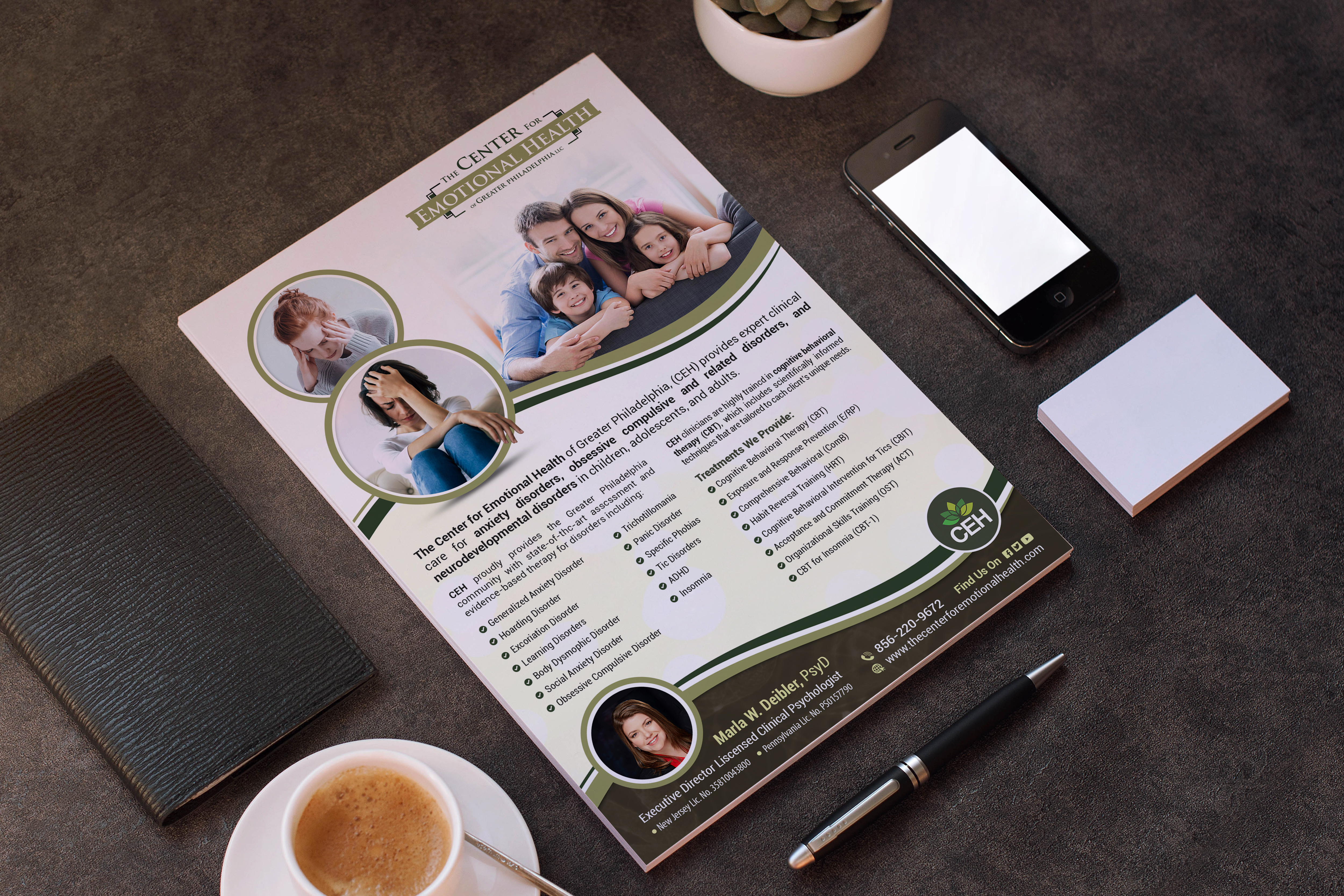 Diseño de Flyer por GraphicsGuru para The Center for Emotional Health of Greater Philadelphia | Diseño #26432226