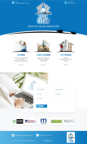 Pest n Clean  - Contact/Landing Page | Diseño de Página de Aterrizaje por Sbss