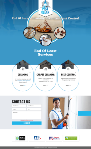 Pest n Clean  - Contact/Landing Page | Diseño de Página de Aterrizaje por sai.designer87