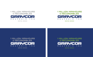 1 Million Manhours - 0 Recordables , Graycor Southern Inc. ,2018-2020 | Logo Design by lnb...