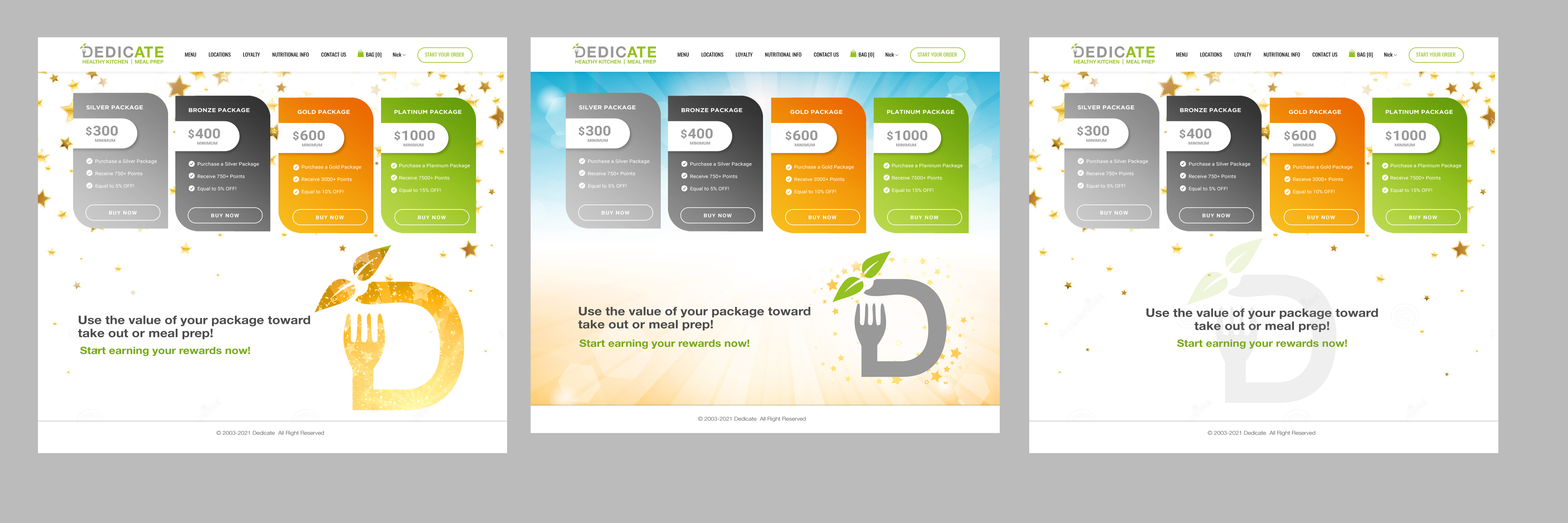 Web Design par Blue Sparrow pour DEDICATE Healthy Kitchen | Design #26478847
