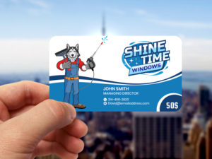 An animal window cleaning business card | Visitenkarten-Design von Sandaruwan