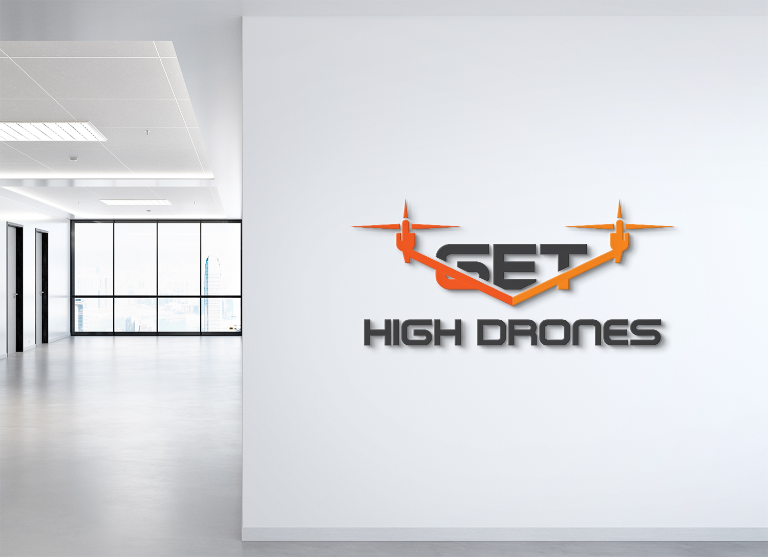 Logo Design by Deziners Zone for GET HIgh Drones | Design #26447605