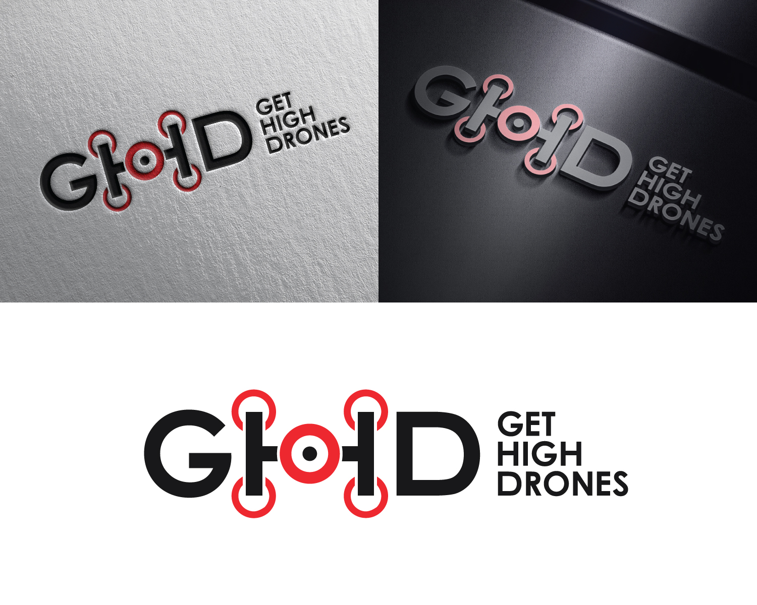 Logo Design by MAWBM for GET HIgh Drones | Design #26475216