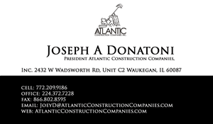 Design de Carte de Visite par Attaf Othman pour Atlantic Construction Companies, Inc. | Design : #3044084