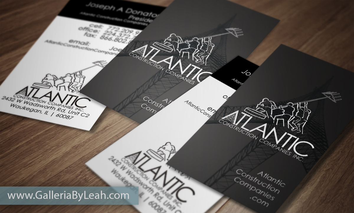 Business Card Design by galleria.by.leah for Atlantic Construction Companies, Inc. | Design #3044352