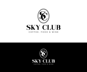 Sky Club Coffee, Food & Wine | Logo-Design von makerlogoz